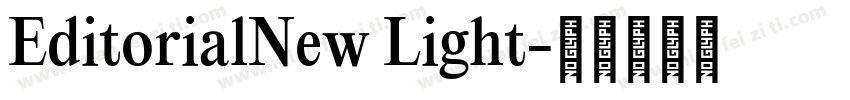 EditorialNew Light字体转换